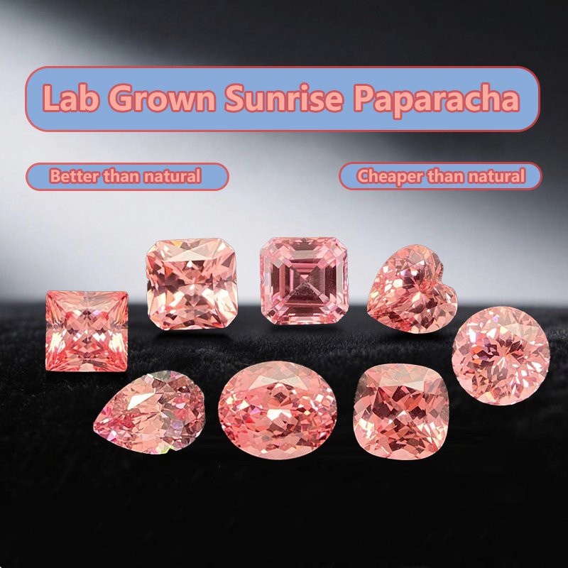 Lab Grown AGL Certified Paparacha Gemstone